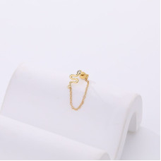 Ականջօղ կաֆ "Օձ" ոսկեջուր